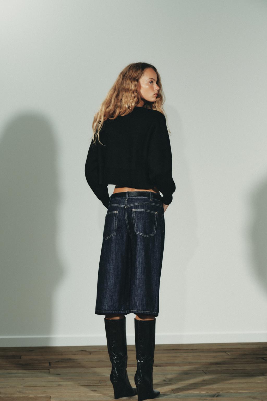 УКОРОЧЕННЫЙ ВЯЗАНЫЙ СВИТЕР