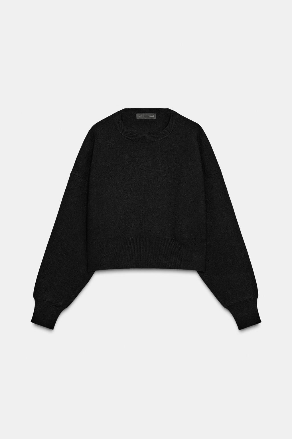 УКОРОЧЕННЫЙ ВЯЗАНЫЙ СВИТЕР