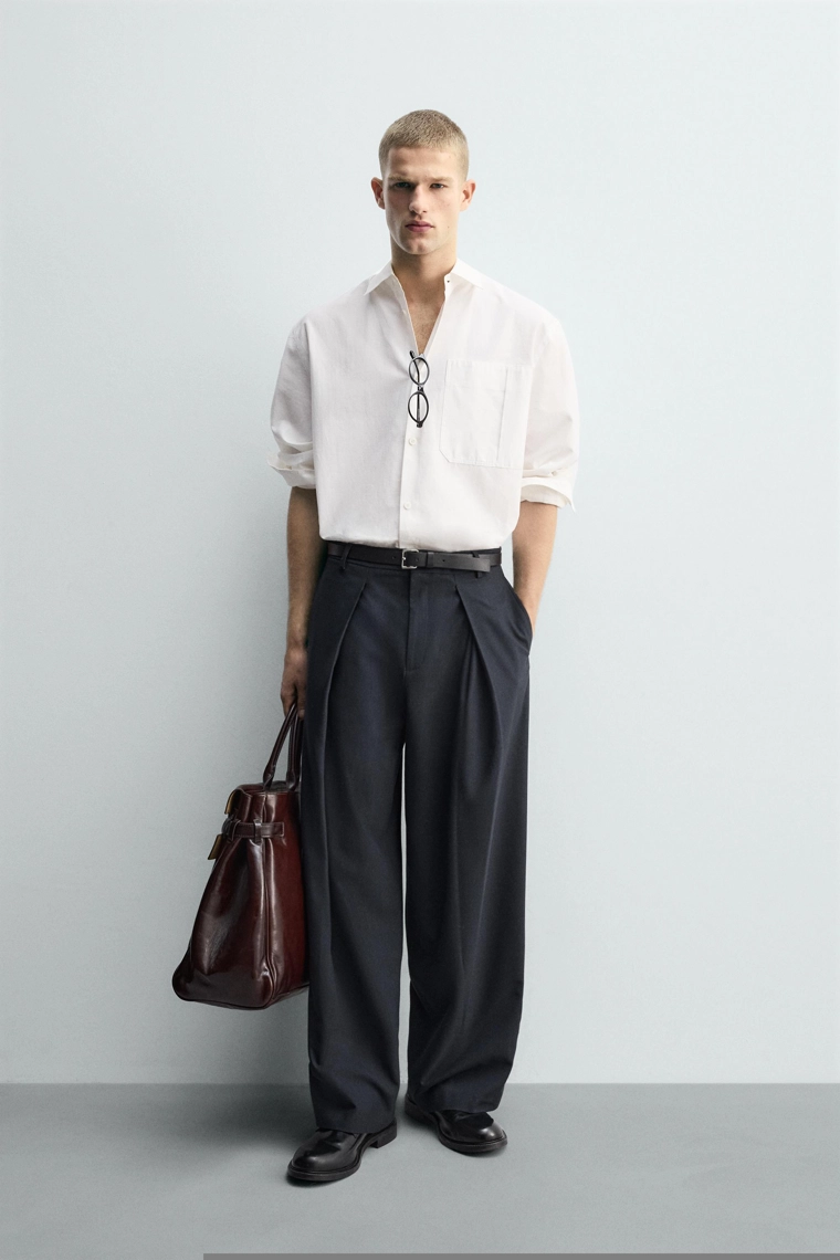 БРЮКИ RELAXED FIT СО СКЛАДКАМИ