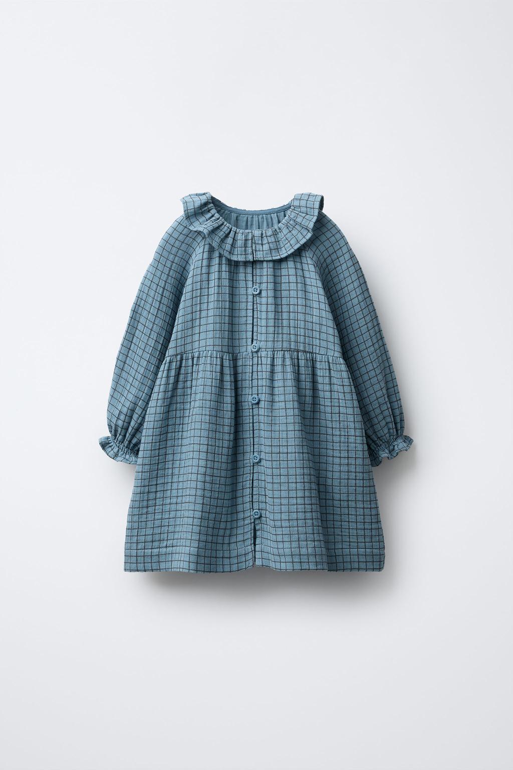 ПЛАТЬЕ В КЛЕТКУ ИЗ РЕЛЬЕФНОЙ ТКАНИ BENSIMON ® X ZARA