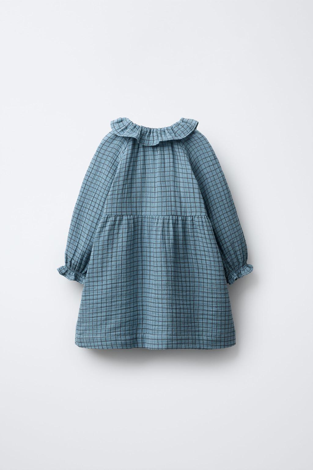 ПЛАТЬЕ В КЛЕТКУ ИЗ РЕЛЬЕФНОЙ ТКАНИ BENSIMON ® X ZARA