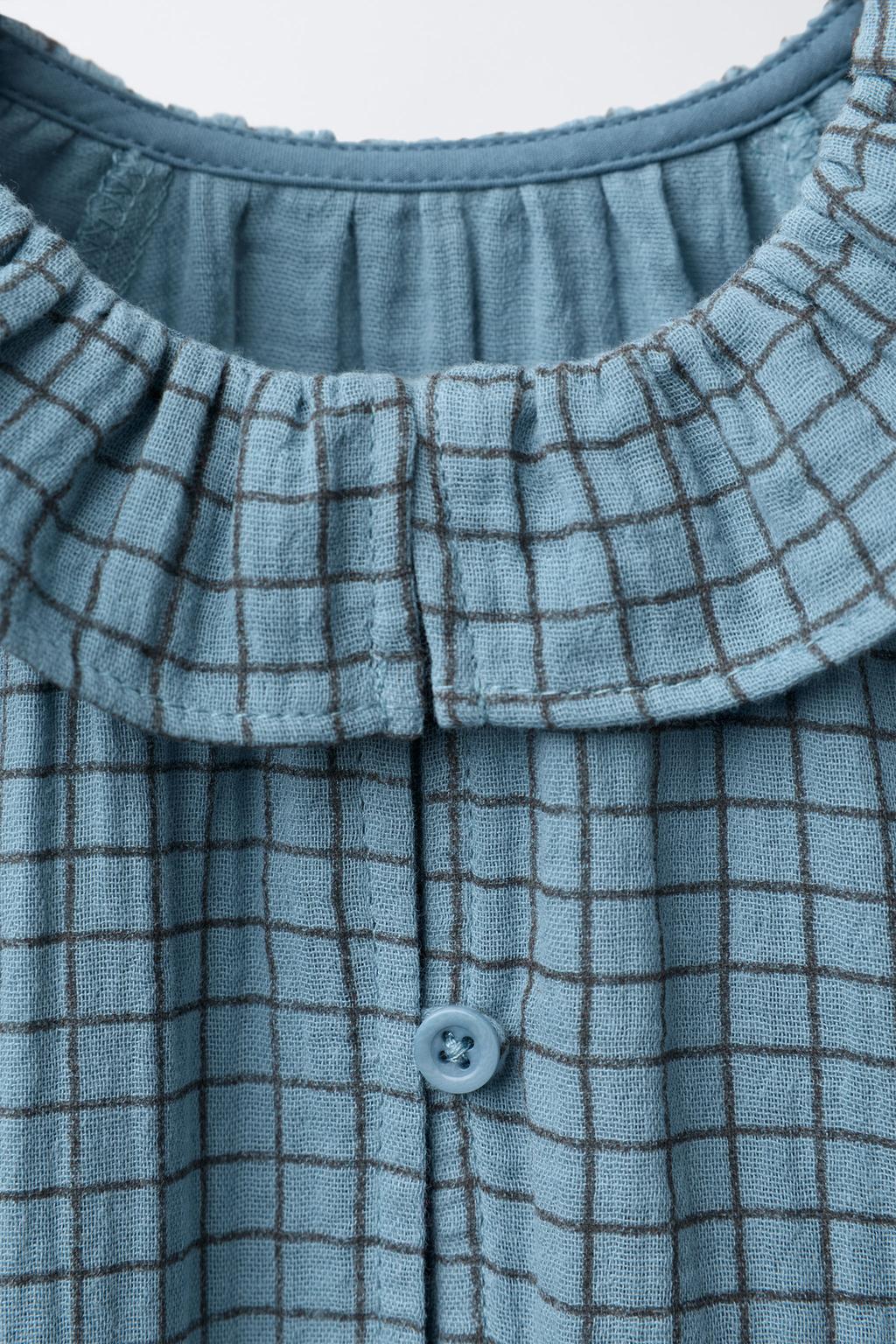 ПЛАТЬЕ В КЛЕТКУ ИЗ РЕЛЬЕФНОЙ ТКАНИ BENSIMON ® X ZARA