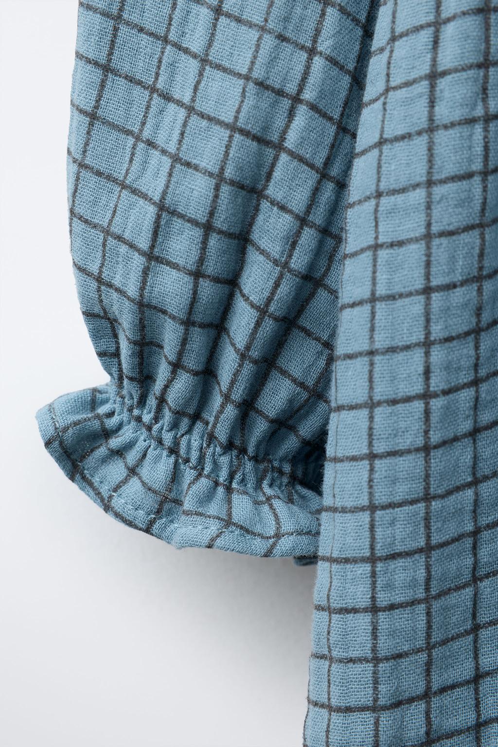 ПЛАТЬЕ В КЛЕТКУ ИЗ РЕЛЬЕФНОЙ ТКАНИ BENSIMON ® X ZARA