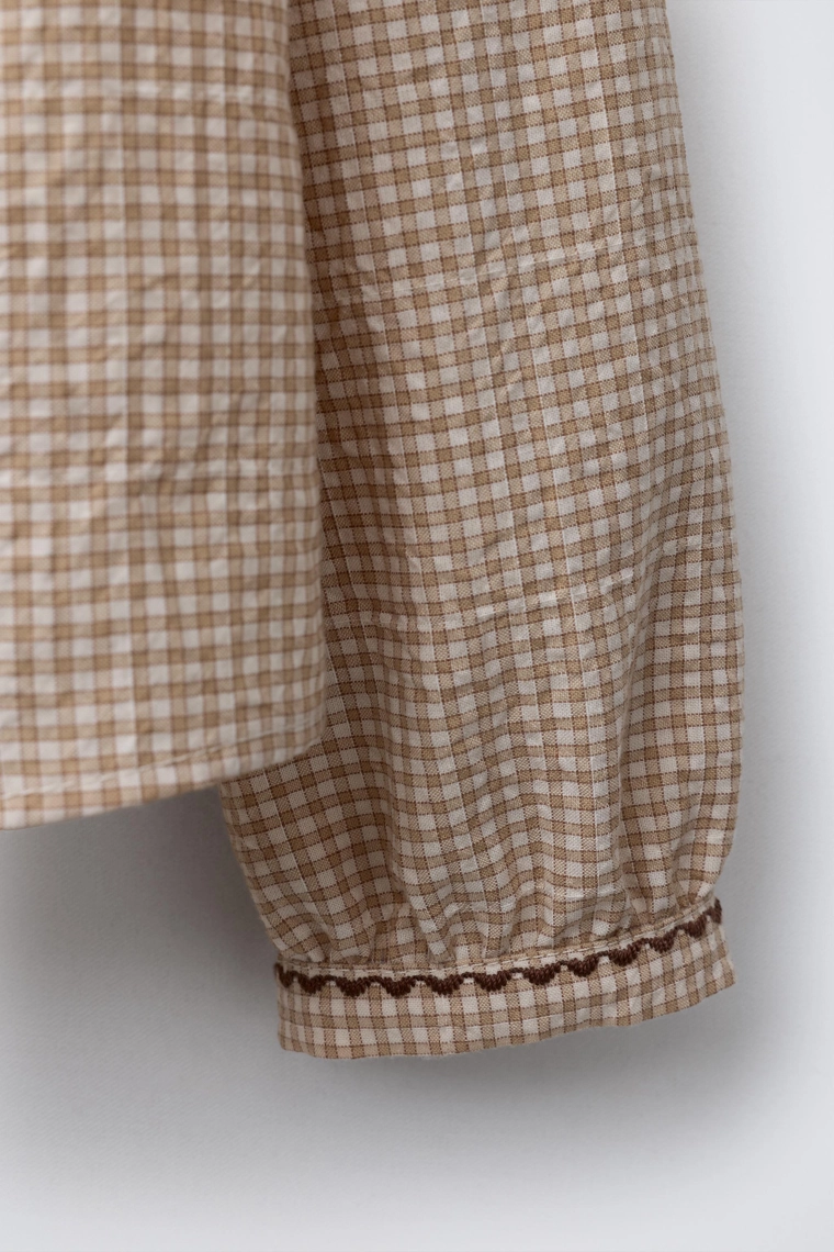 РУБАШКА С БОЛЬШИМ ОТЛОЖНЫМ ВОРОТНИКОМ И ВЫШИВКОЙ — BENSIMON ® X ZARA