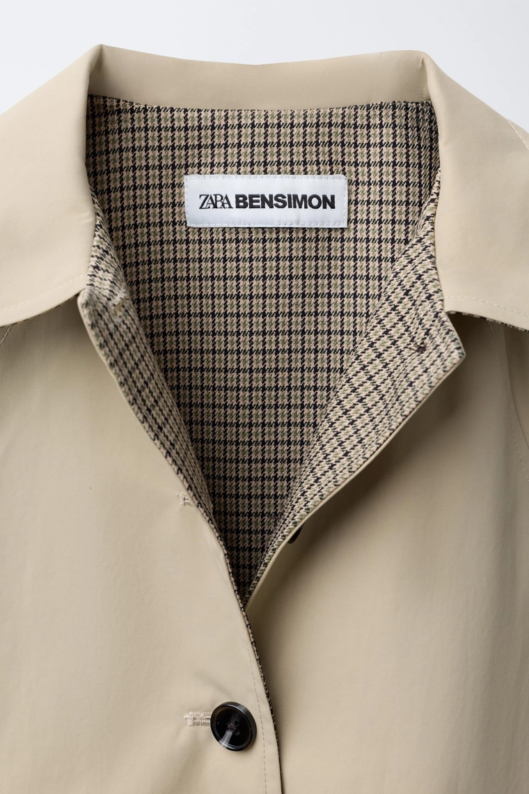 Длинное плащ-тренч водоотталкивающее bensimon ® x zara