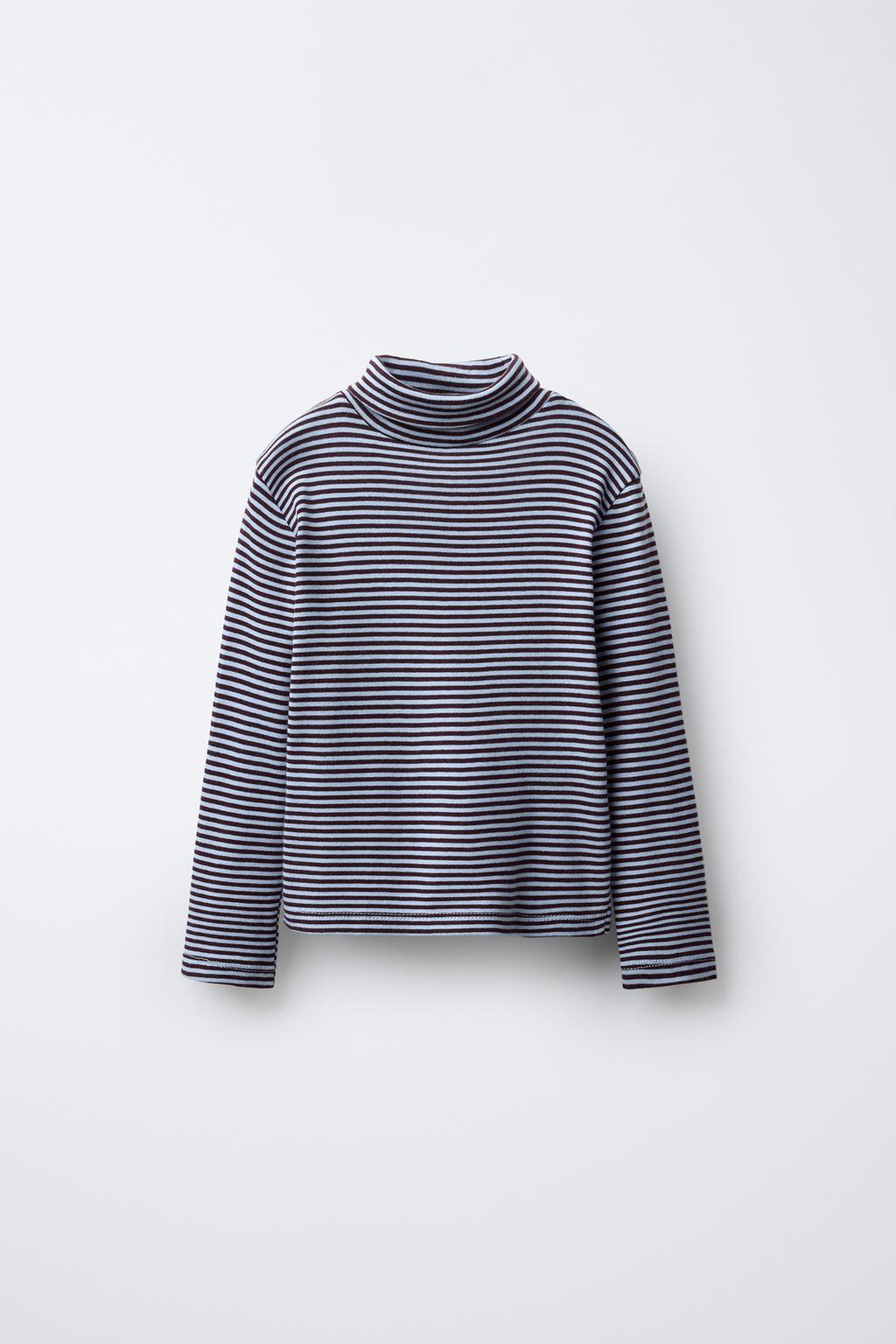 ЛОНГСЛИВ В ПОЛОСКУ С ВОРОТНИКОМ-СТОЙКОЙ BENSIMON ® X ZARA