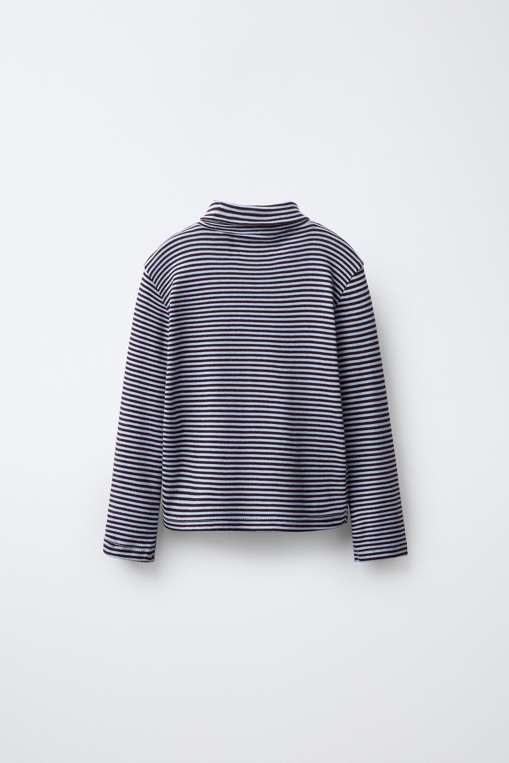 ЛОНГСЛИВ В ПОЛОСКУ С ВОРОТНИКОМ-СТОЙКОЙ BENSIMON ® X ZARA