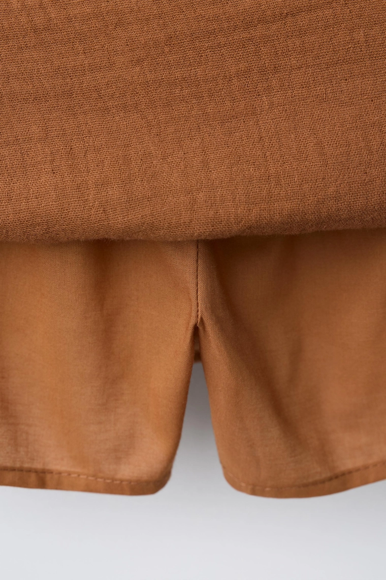 ЮБКА-ШОРТЫ В КЛЕТКУ С БАНТАМИ BENSIMON ® X ZARA