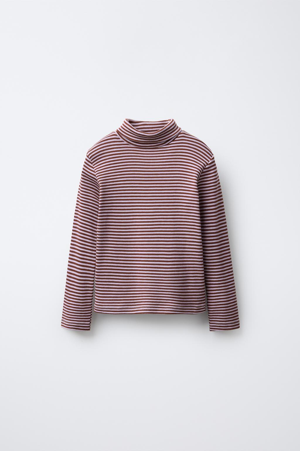 ЛОНГСЛИВ В ПОЛОСКУ С ВОРОТНИКОМ-СТОЙКОЙ BENSIMON ® X ZARA