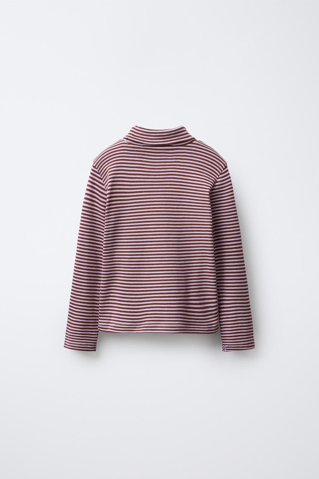 ЛОНГСЛИВ В ПОЛОСКУ С ВОРОТНИКОМ-СТОЙКОЙ BENSIMON ® X ZARA