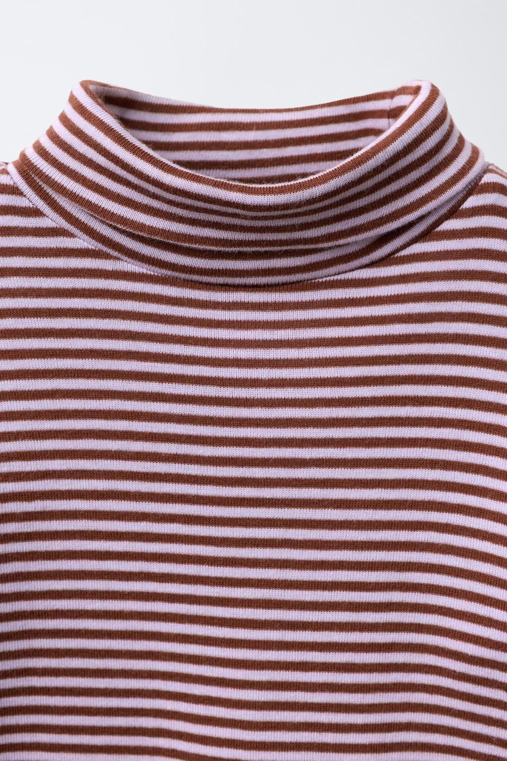ЛОНГСЛИВ В ПОЛОСКУ С ВОРОТНИКОМ-СТОЙКОЙ BENSIMON ® X ZARA