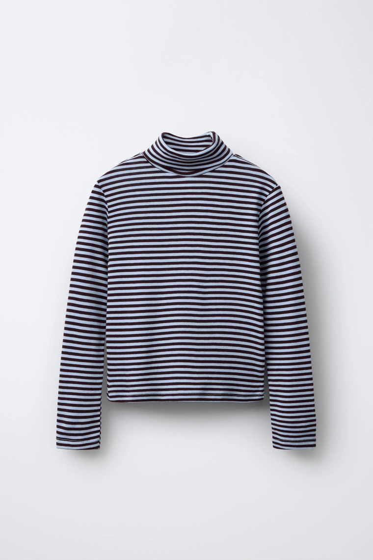 ЛОНГСЛИВ В ПОЛОСКУ С ВОРОТНИКОМ-СТОЙКОЙ BENSIMON ® X ZARA