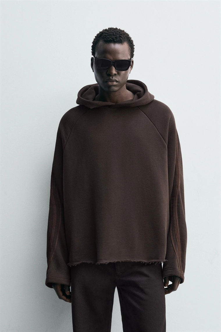 Свитшот с контрастной полоской