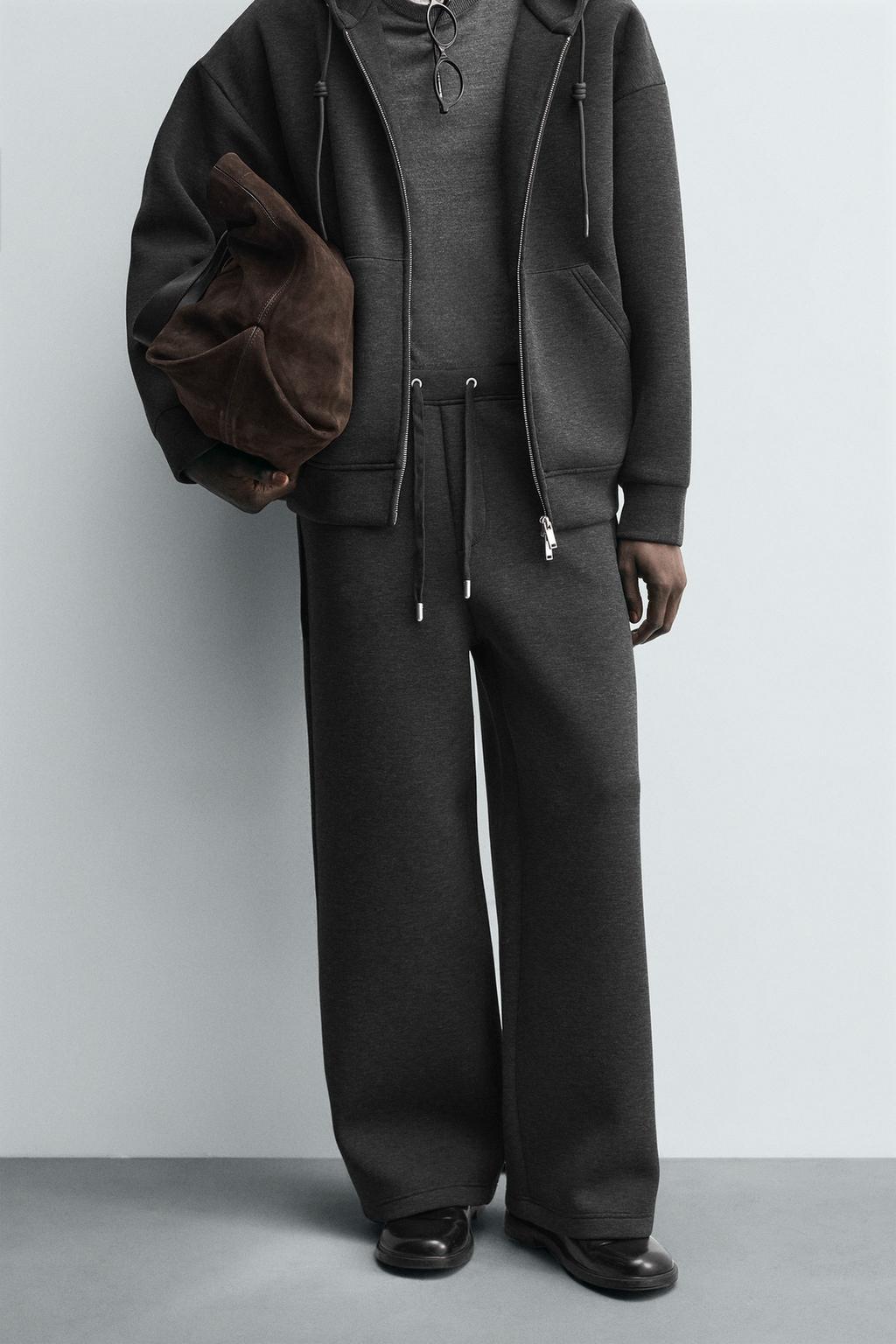 БРЮКИ WIDE FIT С ЭФФЕКТОМ НЕОПРЕНА