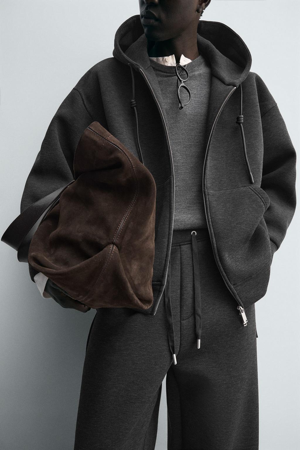 БРЮКИ WIDE FIT С ЭФФЕКТОМ НЕОПРЕНА