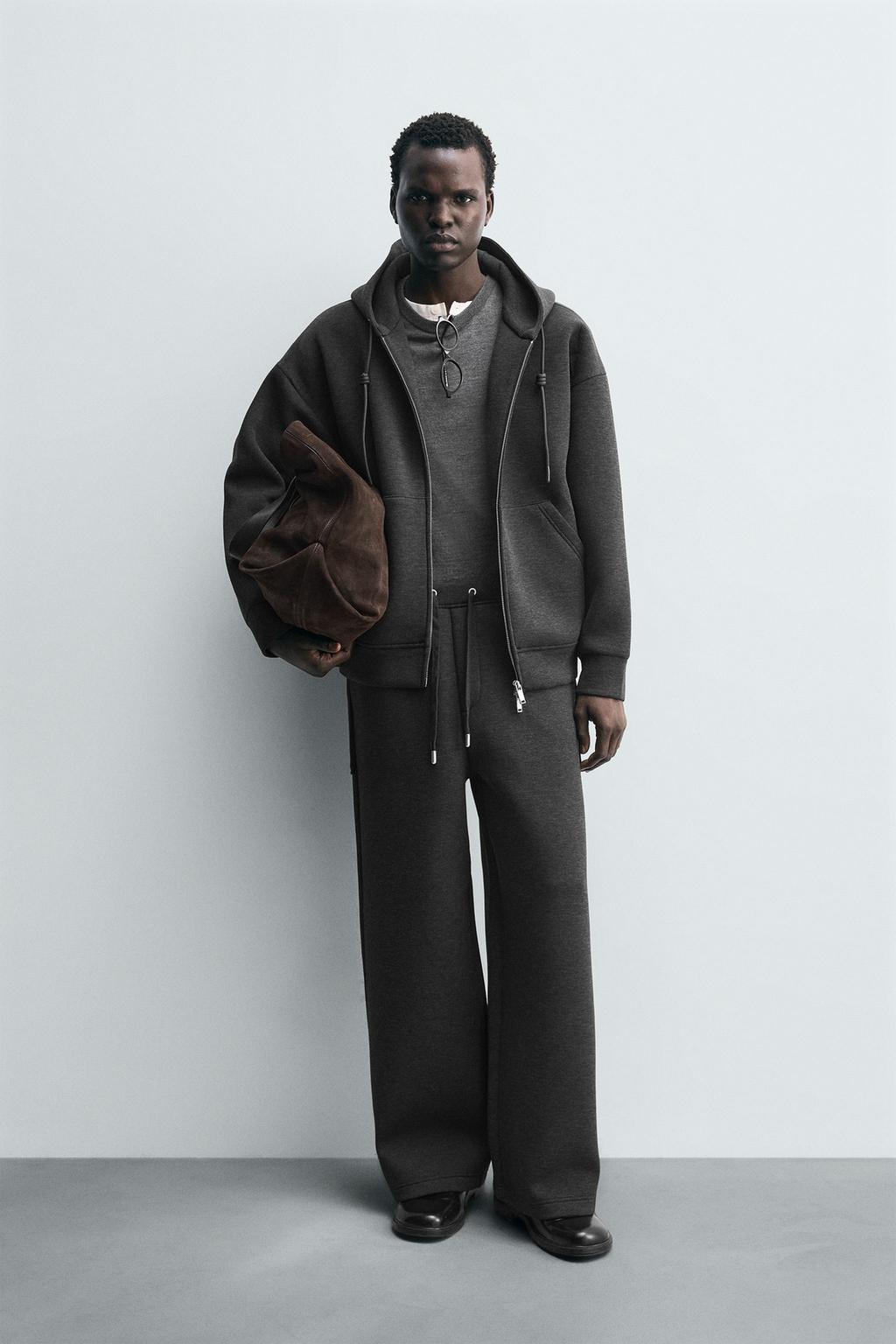 БРЮКИ WIDE FIT С ЭФФЕКТОМ НЕОПРЕНА