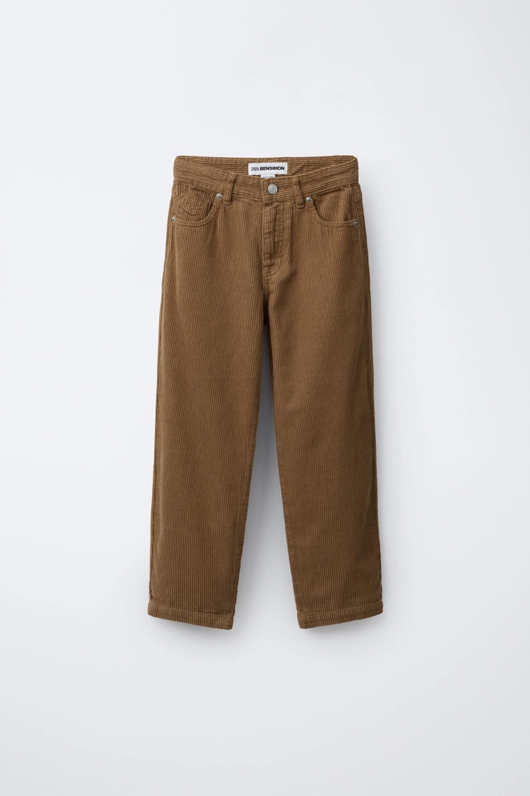 Прямые бархатные брюки bensimon ® x zara