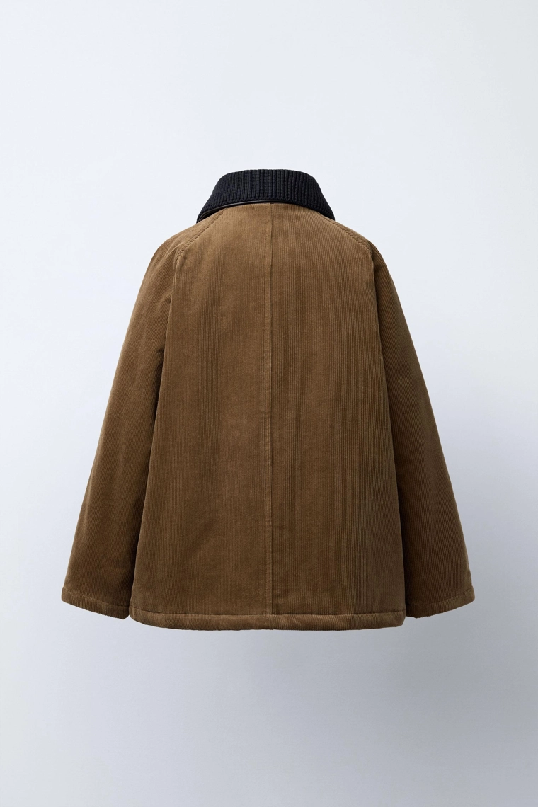 СТЕГАНАЯ ВЕЛЬВЕТОВАЯ КУРТКА СО СЪЕМНЫМ ВОРОТНИКОМ — BENSIMON ® X ZARA