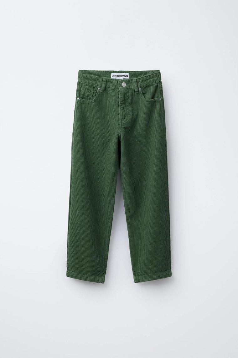 Прямые бархатные брюки bensimon ® x zara