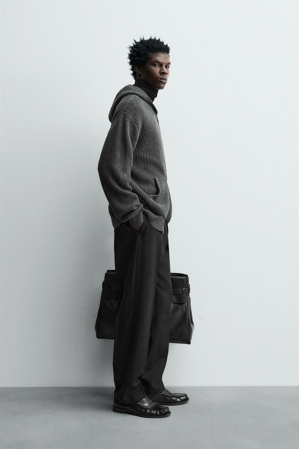 КАРДИГАН ИЗ ХЛОПКА И ШЕРСТИ С КАПЮШОНОМ