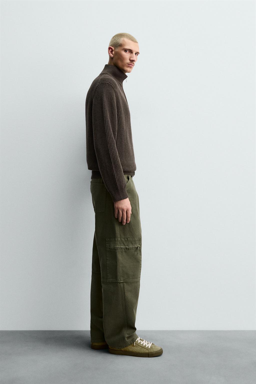 ДЖЕМПЕР С ЖЕМЧУЖНОЙ ВЯЗКОЙ И ВОРОТНИКОМ НА МОЛНИИ