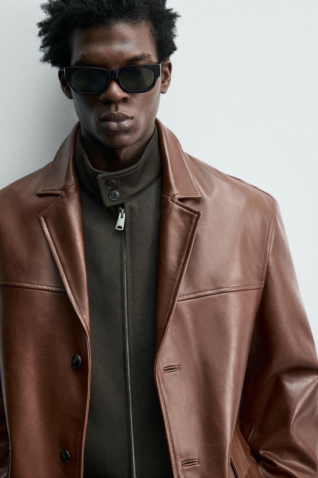 БЛЕЙЗЕР RELAXED FIT ИЗ КОЖИ