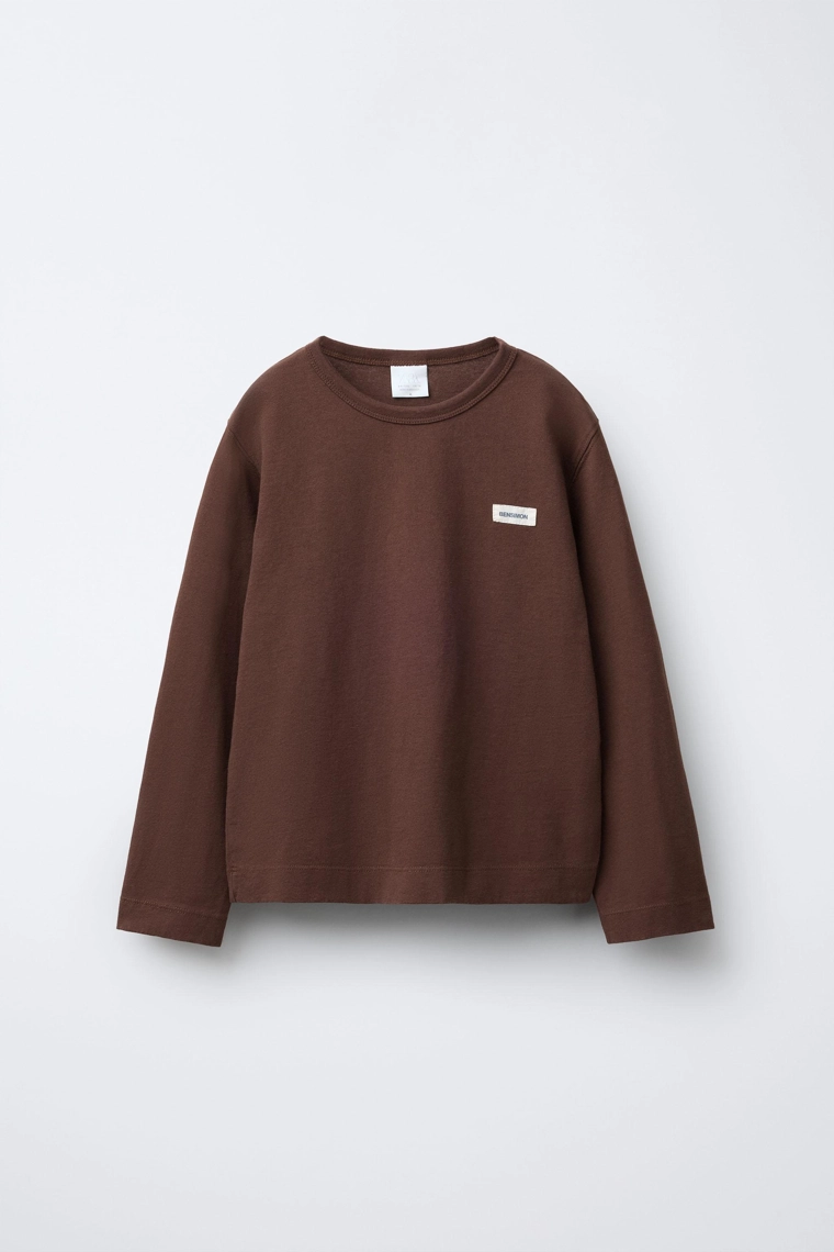 ОДНОТОННЫЙ ЛОНГСЛИВ С ЭТИКЕТКОЙ BENSIMON X ZARA