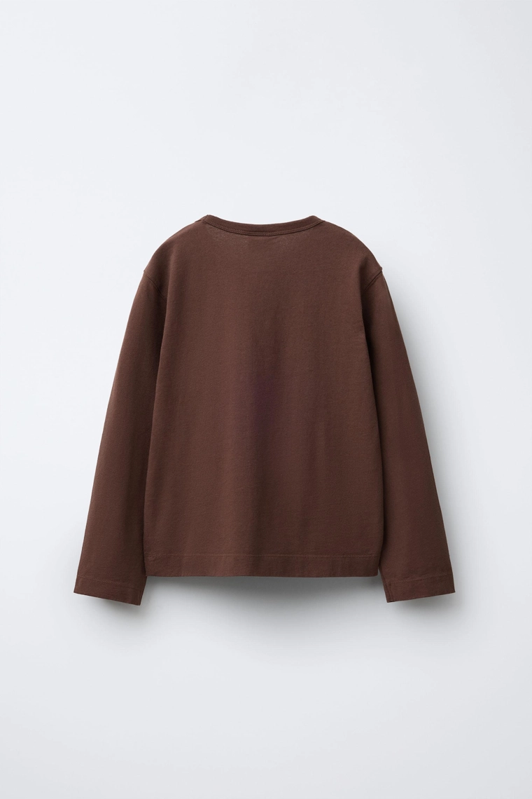 ОДНОТОННЫЙ ЛОНГСЛИВ С ЭТИКЕТКОЙ BENSIMON X ZARA