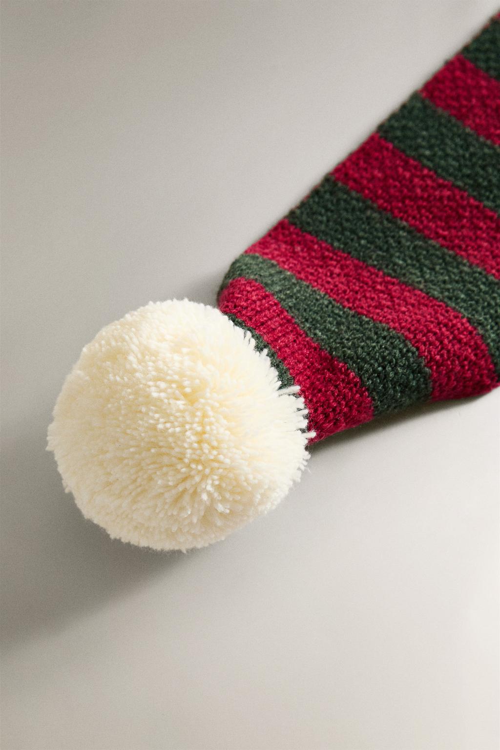 Полосатый рождественский шарф для домашних животных