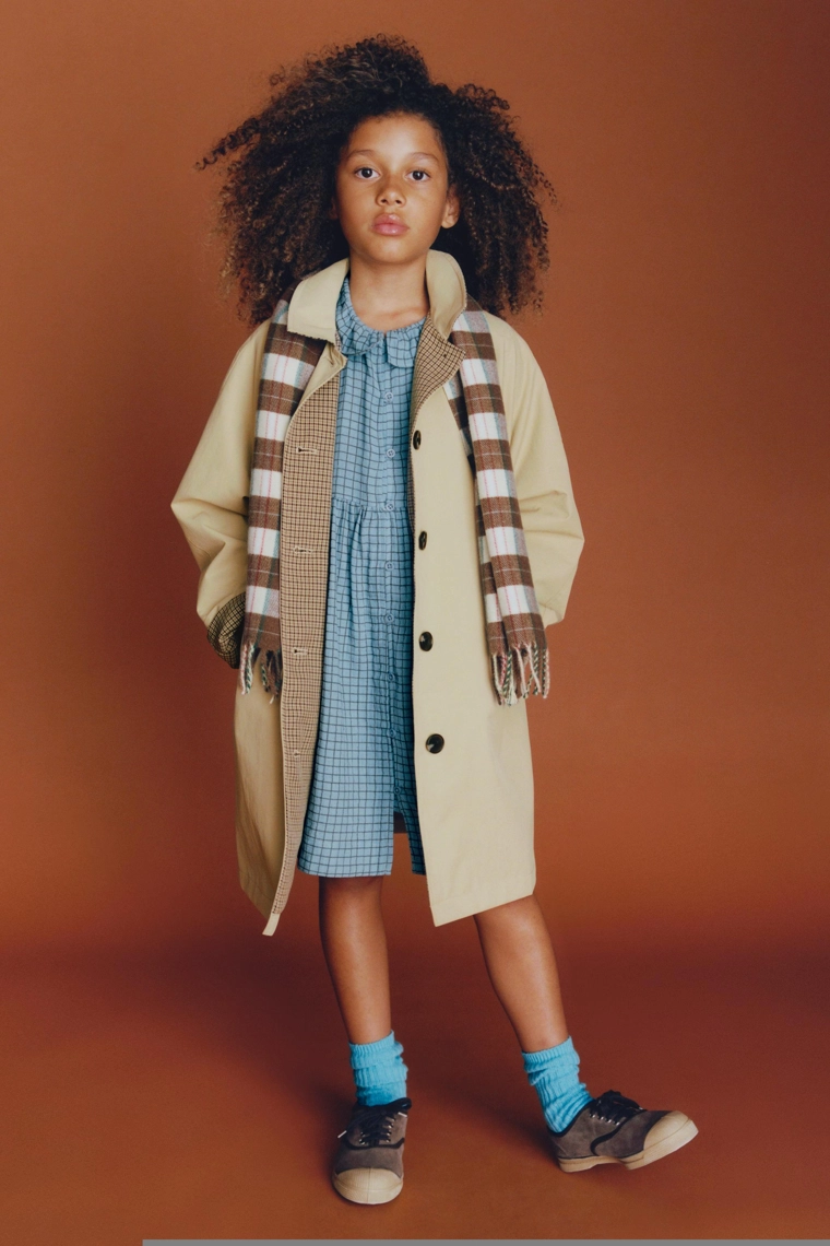 Платье в клетку с двойным воротником bensimon ® x zara