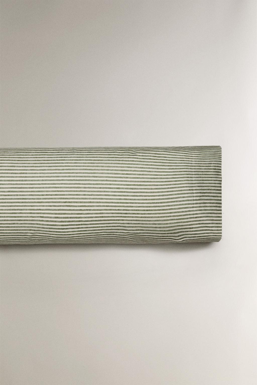 Пододеяльник в полоску из фланели