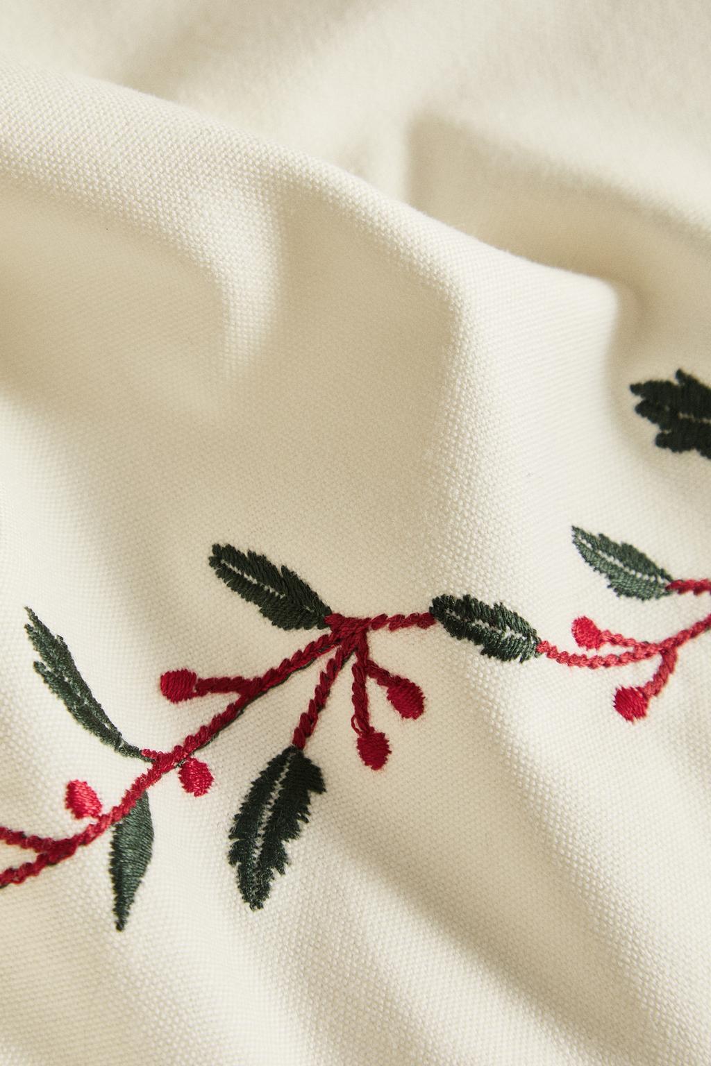 Набор хлопковых рождественских салфеток с ягодами (набор из 2)