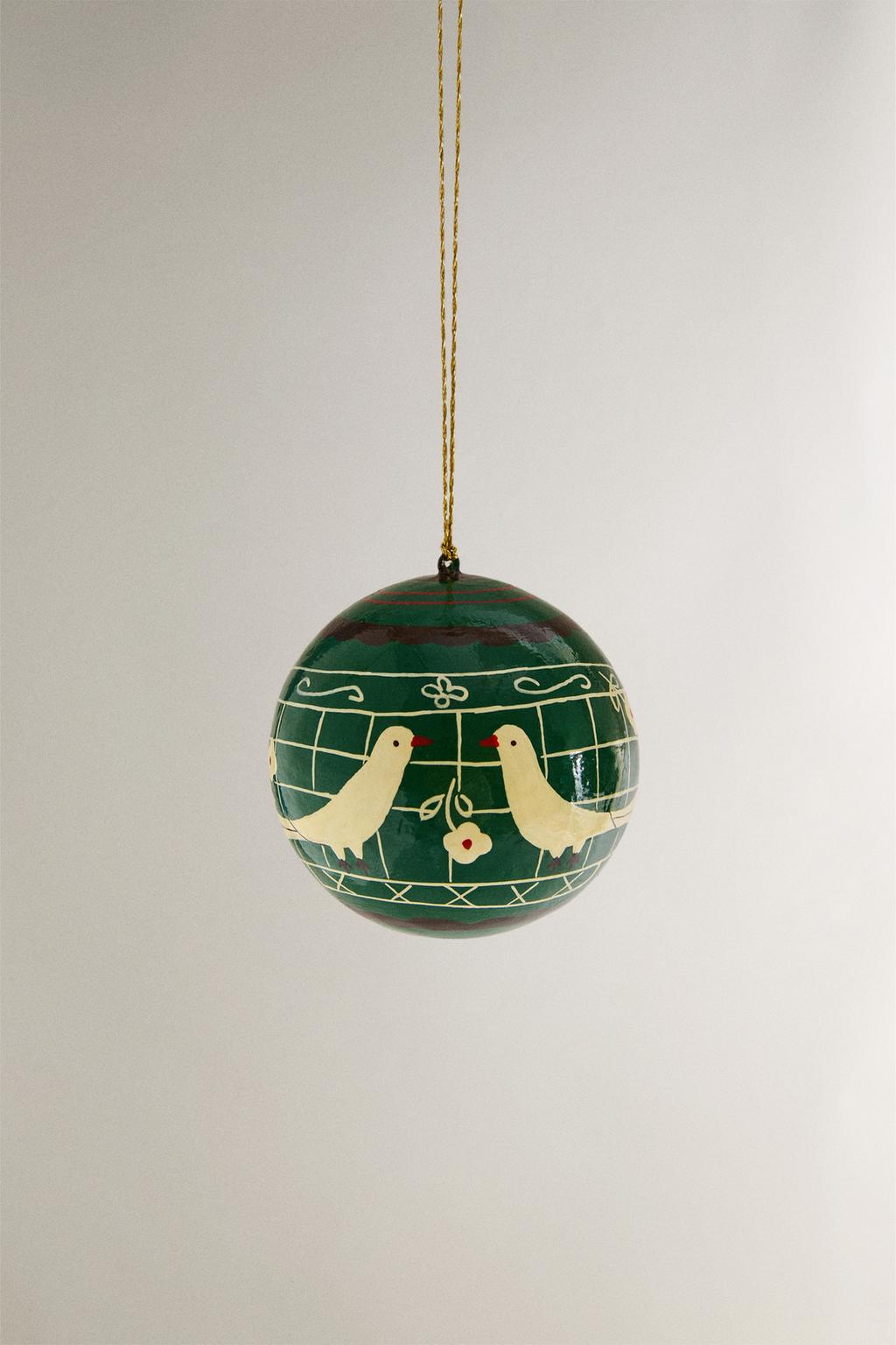 Рождественская игрушка для елки цыпа и цветок