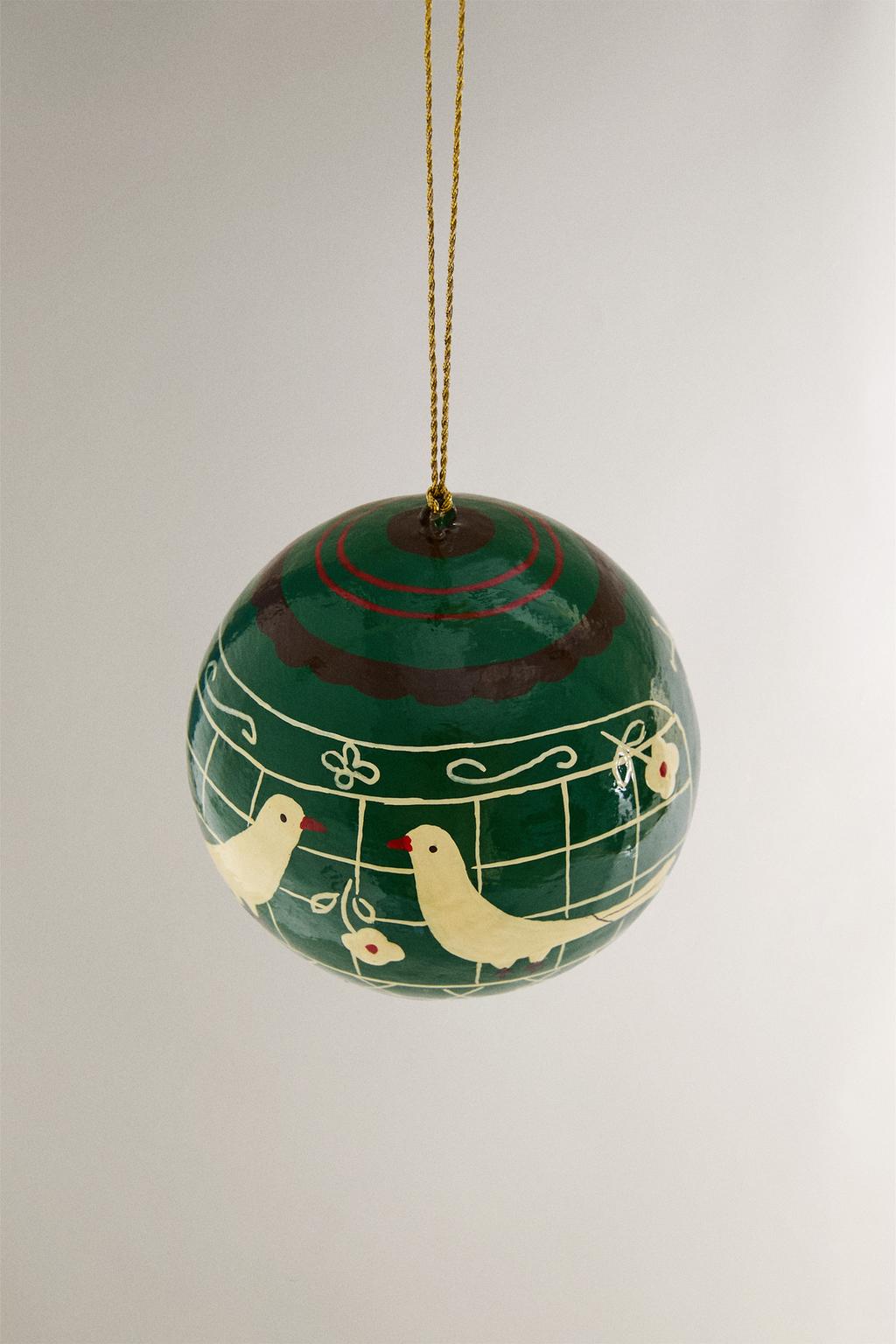 Рождественская игрушка для елки цыпа и цветок