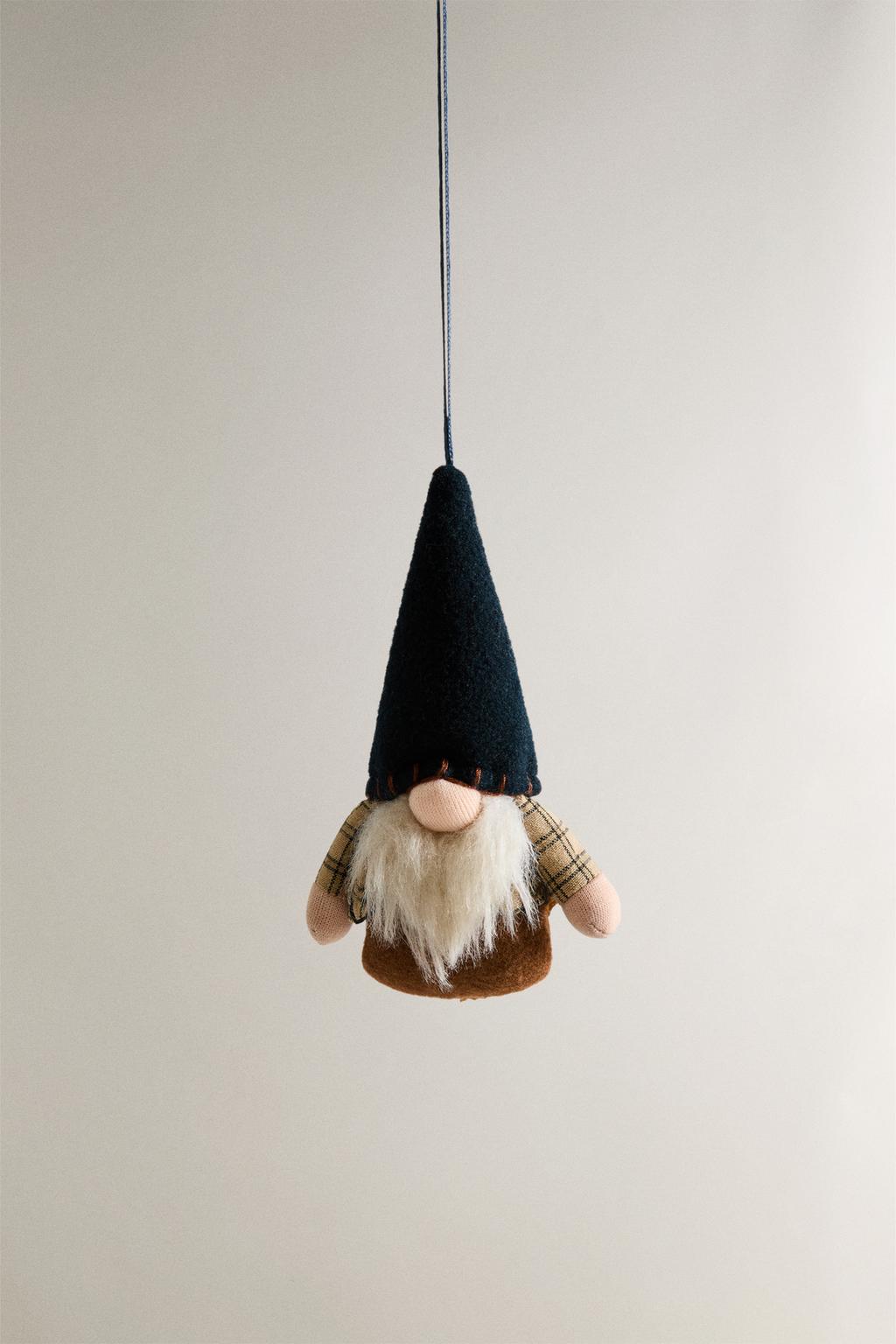 Рождественская елочная игрушка гном с бородой