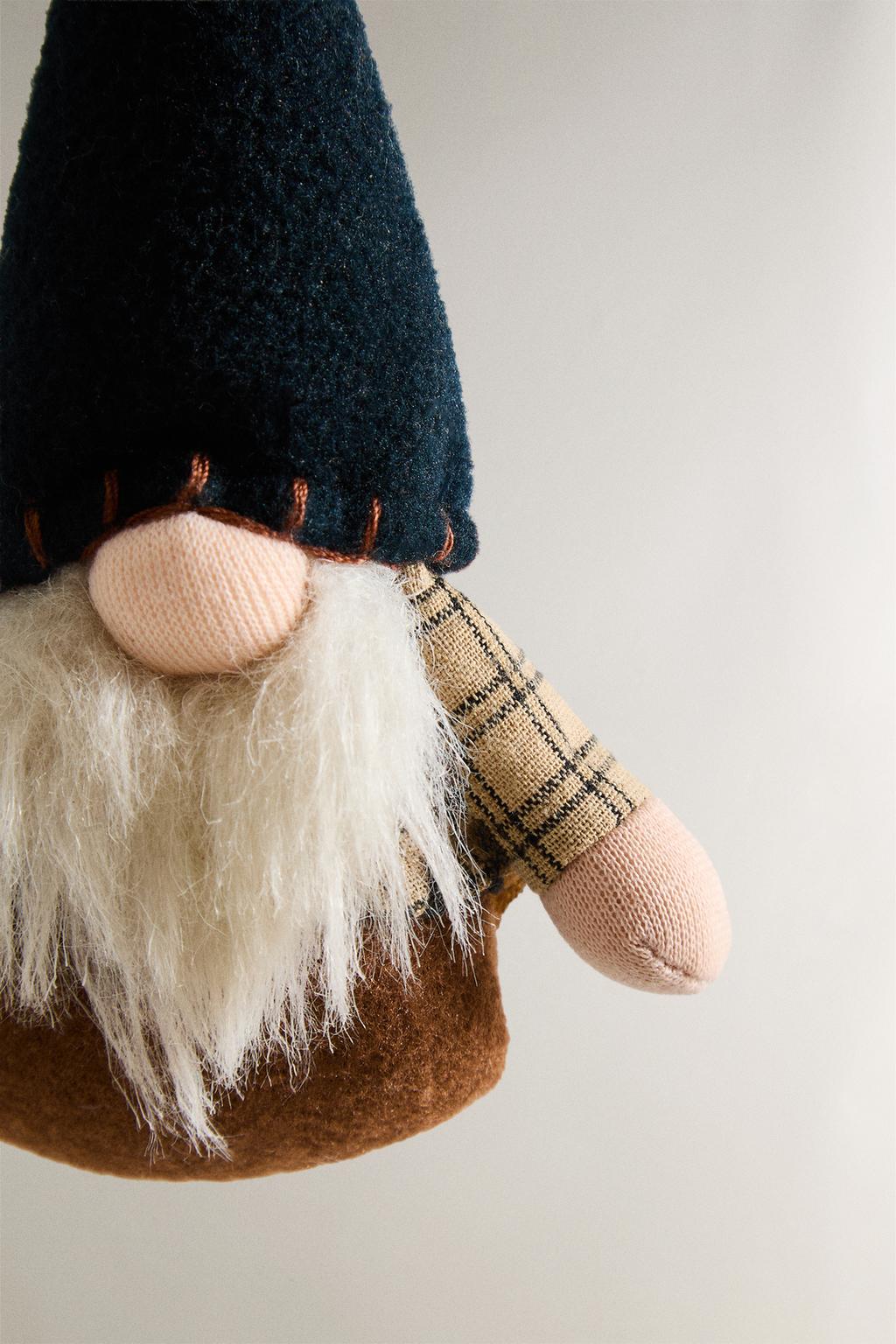 Рождественская елочная игрушка гном с бородой