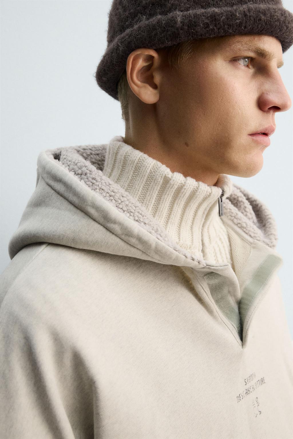 Худи с карманом на молнии contrast pouch pocket x sr_a