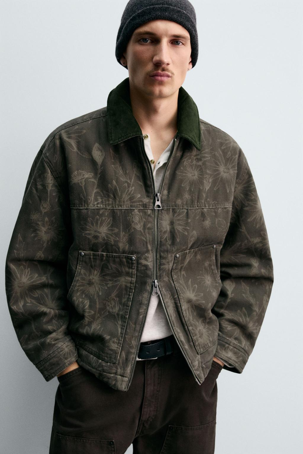 КУРТКА С ЦВЕТОЧНЫМ ПРИНТОМ