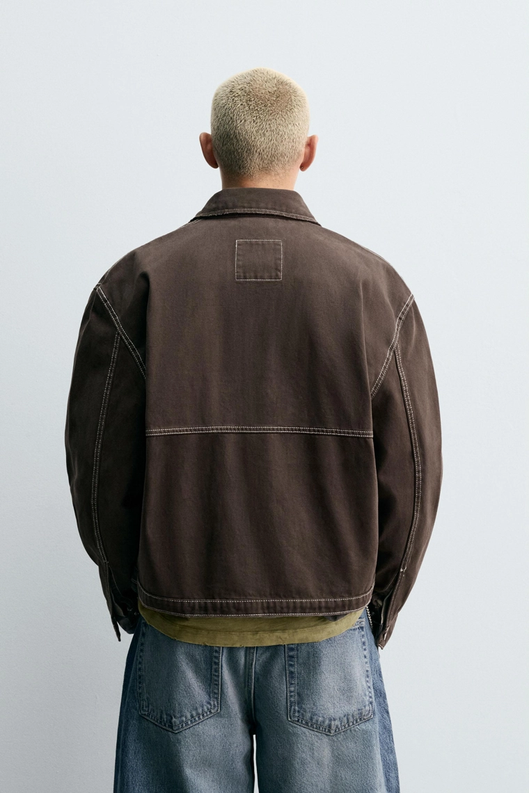 Пиджак с контрастной текстурой