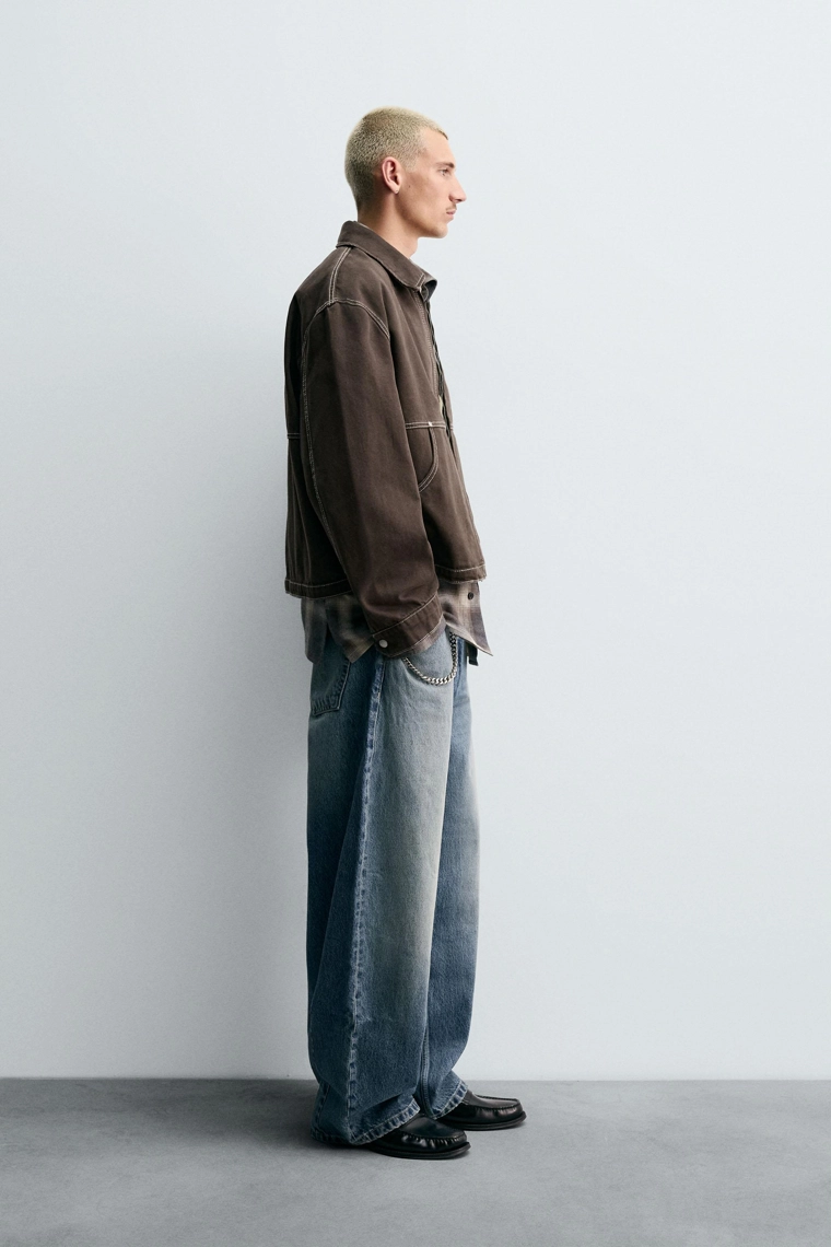 Пиджак с контрастной текстурой