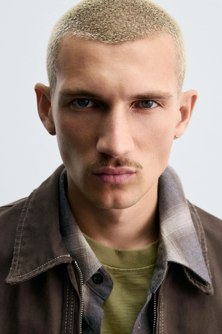 Пиджак с контрастной текстурой