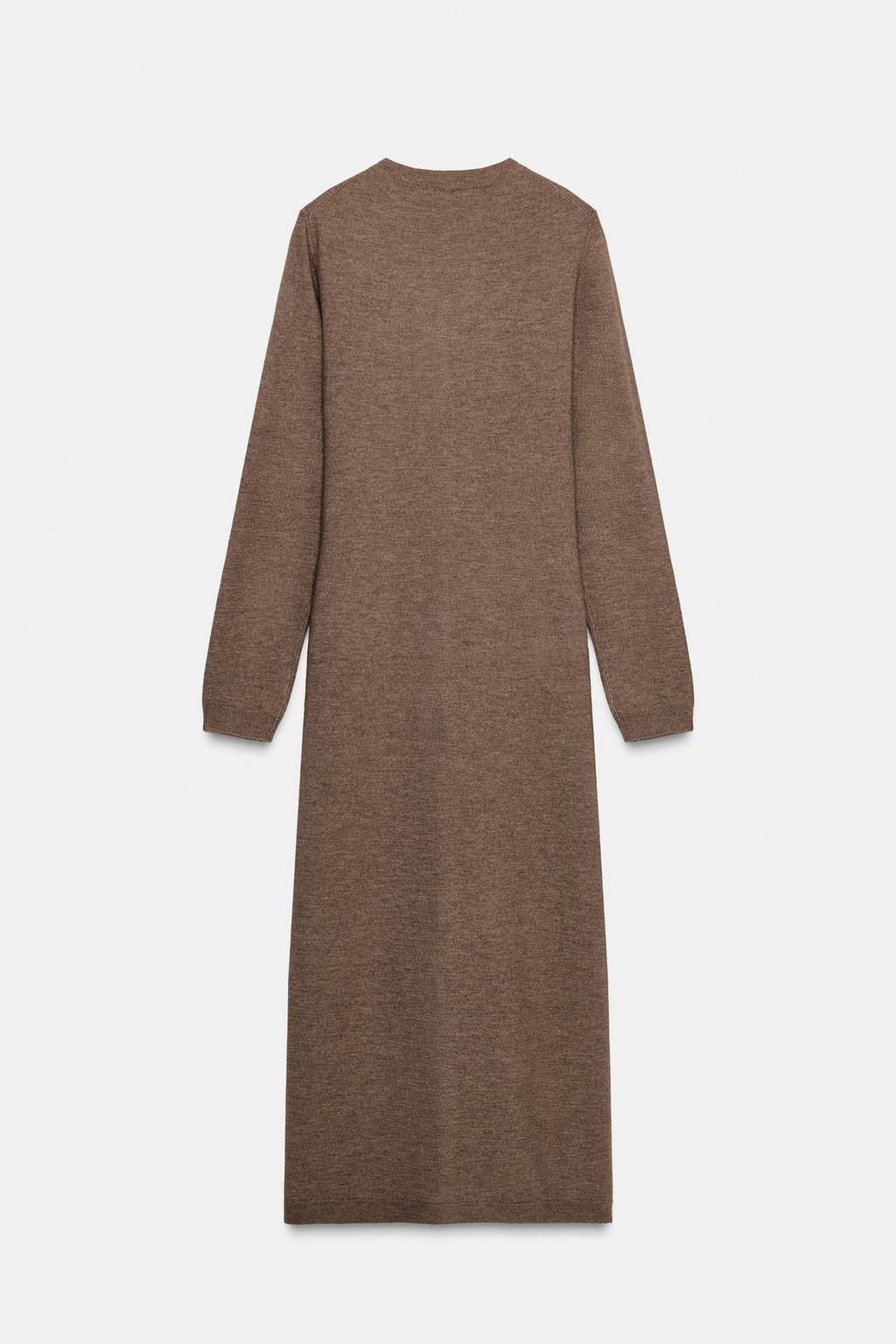 ТРИКОТАЖНОЕ ПЛАТЬЕ МИДИ С ПОЯСОМ