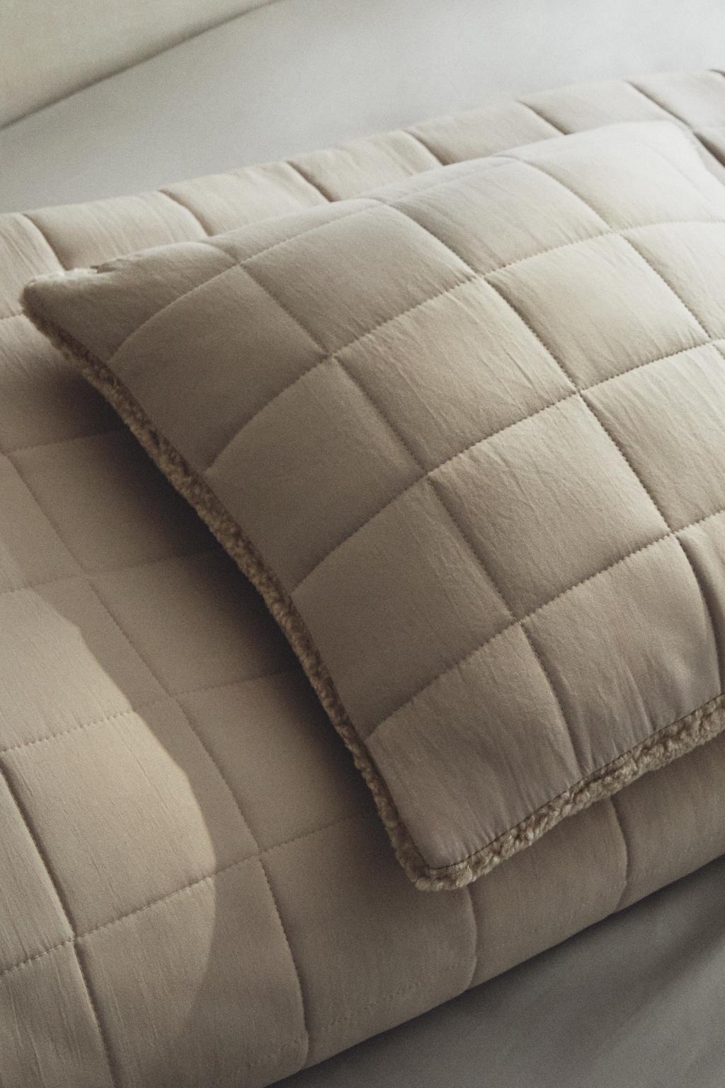 Чехол для подушки с эффектом меха для одеял