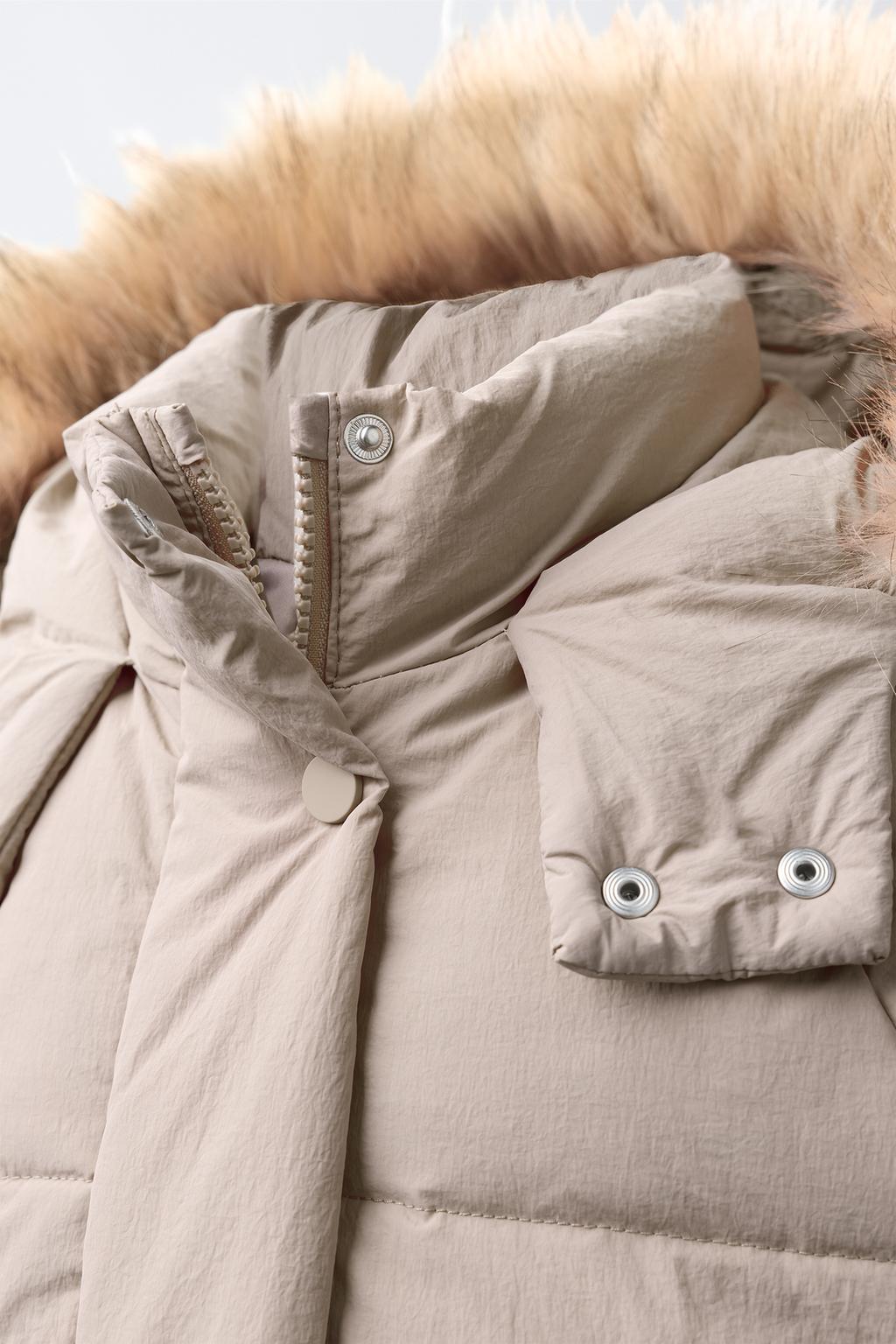 ПУХОВИК WATER REPELLENT С ОТСТЕГИВАЮЩИМСЯ МЕХОВЫМ КАПЮШОНОМ