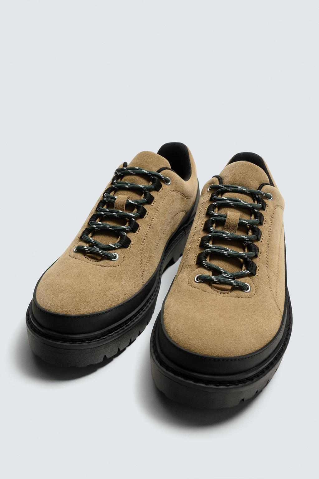 КОЖАНЫЕ ТУФЛИ В КОНТРАСТНОМ ИСПОЛНЕНИИ