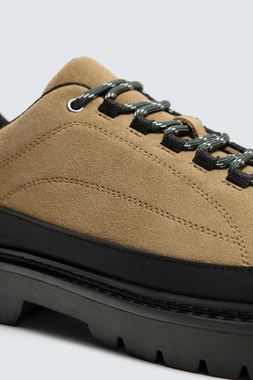 КОЖАНЫЕ ТУФЛИ В КОНТРАСТНОМ ИСПОЛНЕНИИ