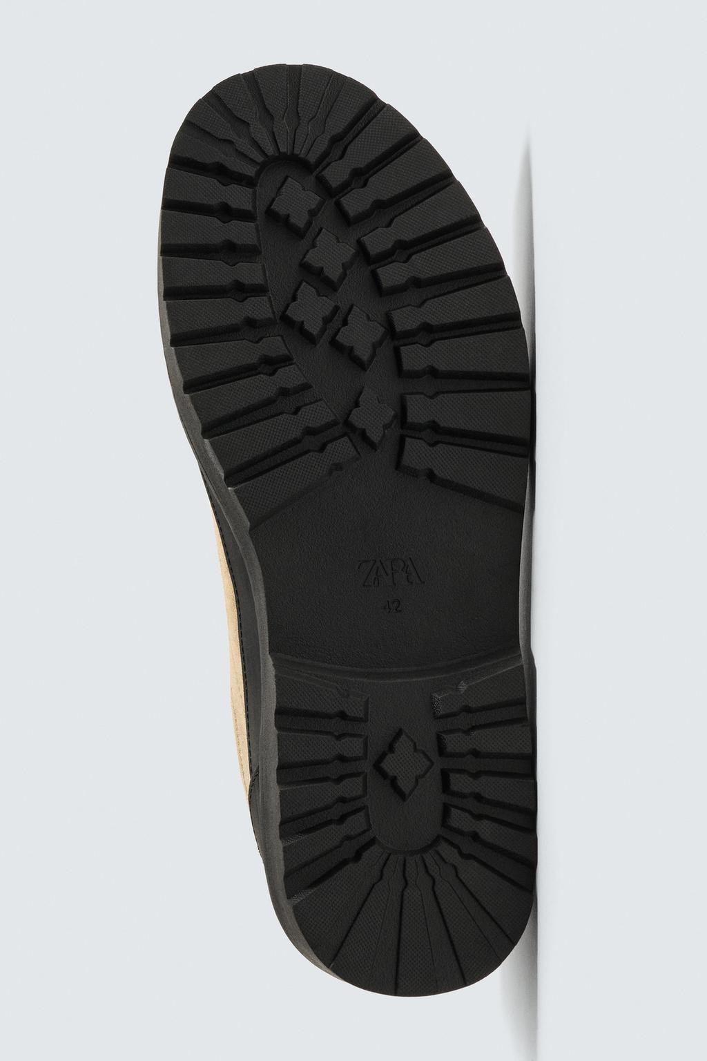 КОЖАНЫЕ ТУФЛИ В КОНТРАСТНОМ ИСПОЛНЕНИИ