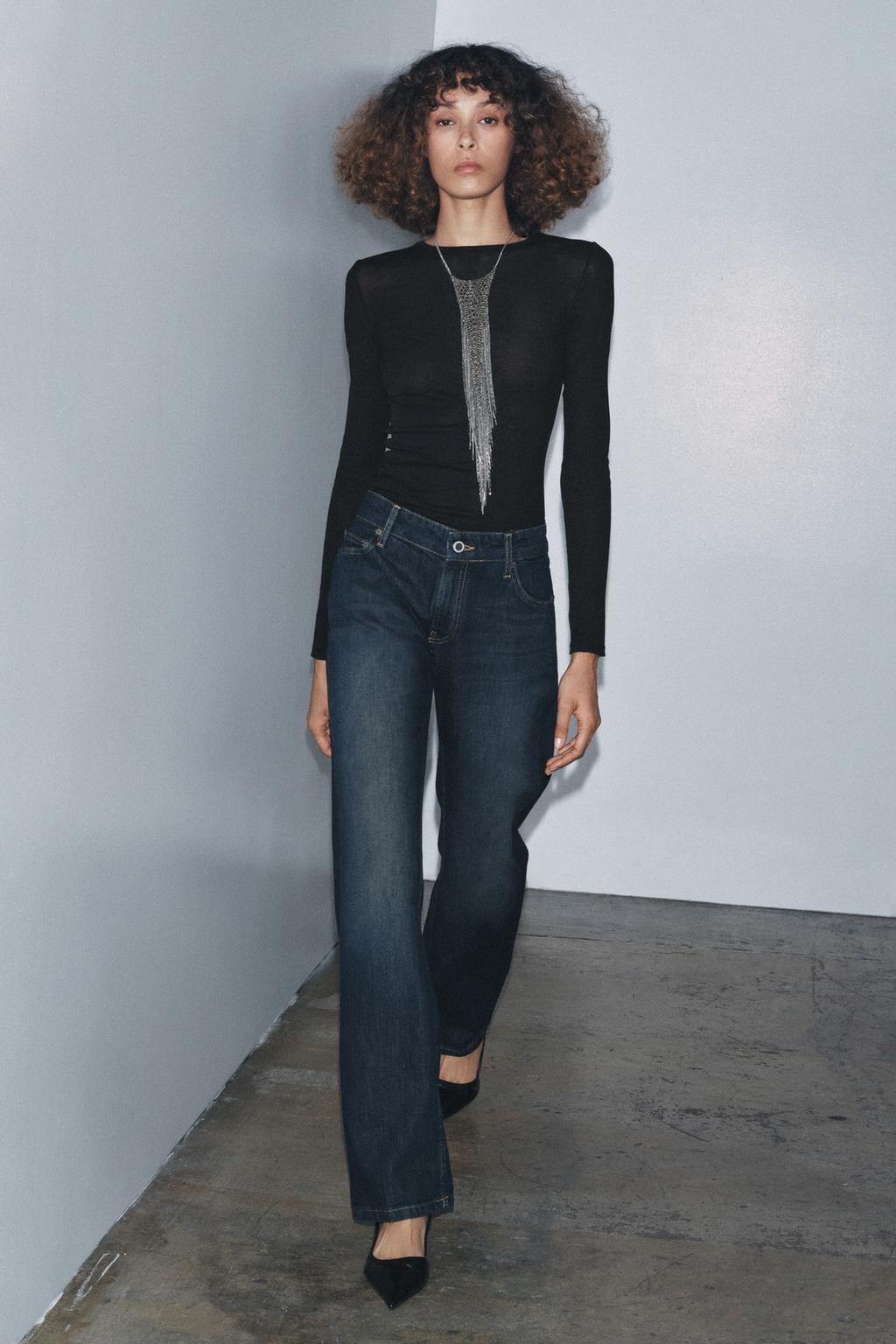 ДЖИНСЫ ПРЯМОГО КРОЯ С НИЗКОЙ ПОСАДКОЙ — ZW COLLECTION