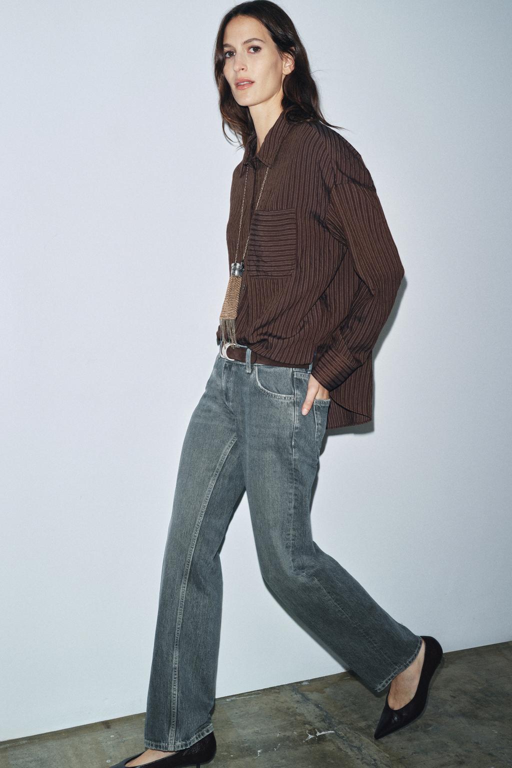 ДЖИНСЫ ПРЯМОГО КРОЯ С НИЗКОЙ ПОСАДКОЙ — ZW COLLECTION