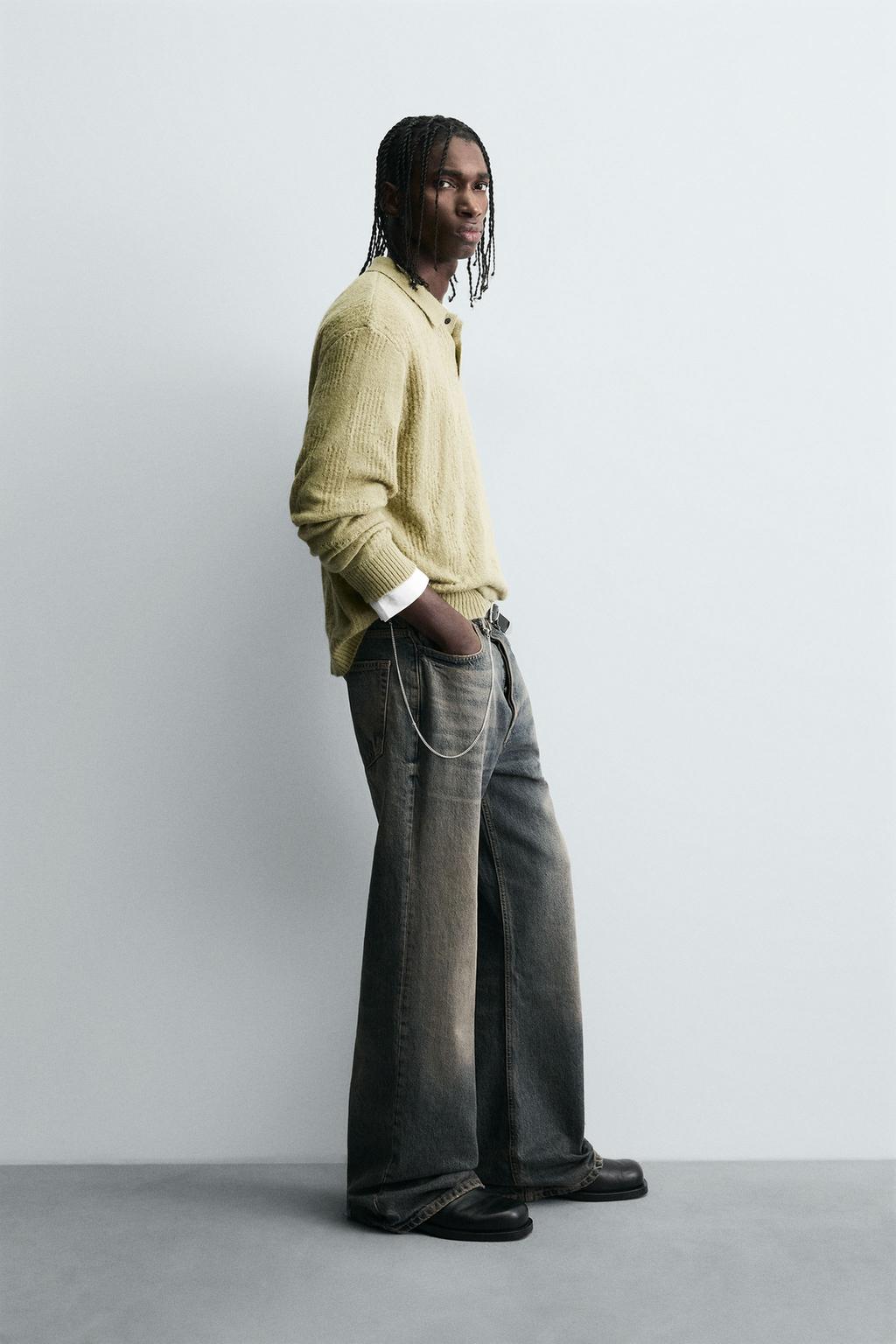 ТРИКОТАЖНОЕ ПОЛО С АЖУРНЫМ УЗОРОМ